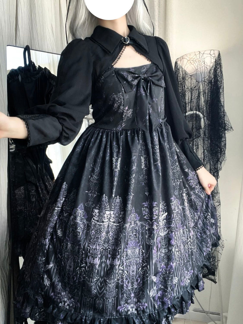 1st Anniversary - Purple Iris - Gothic Dress and Shawl - product image 2