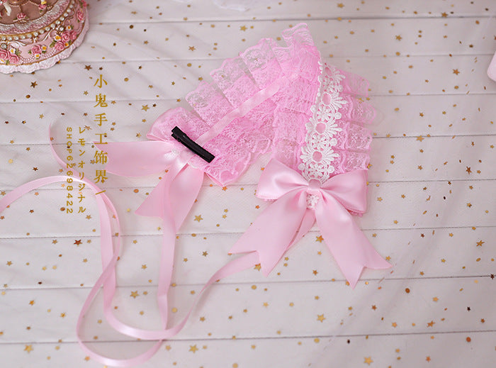 Soft Girl Sweet Lolita Headband White Lace Hair Accessory Versatile Kc Hair Ornament Dark Gothic