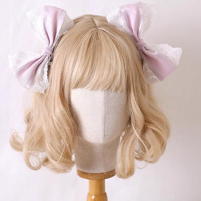 Xiaogui - Sweet Lolita Headdress Pink - Handmade Christmas Accessories Headwear