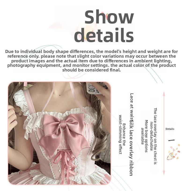 ZhiJinYuan -Sweet Mousse-  Cute Sweet Color-Block Fresh JSK Dress - Lolita Fetch