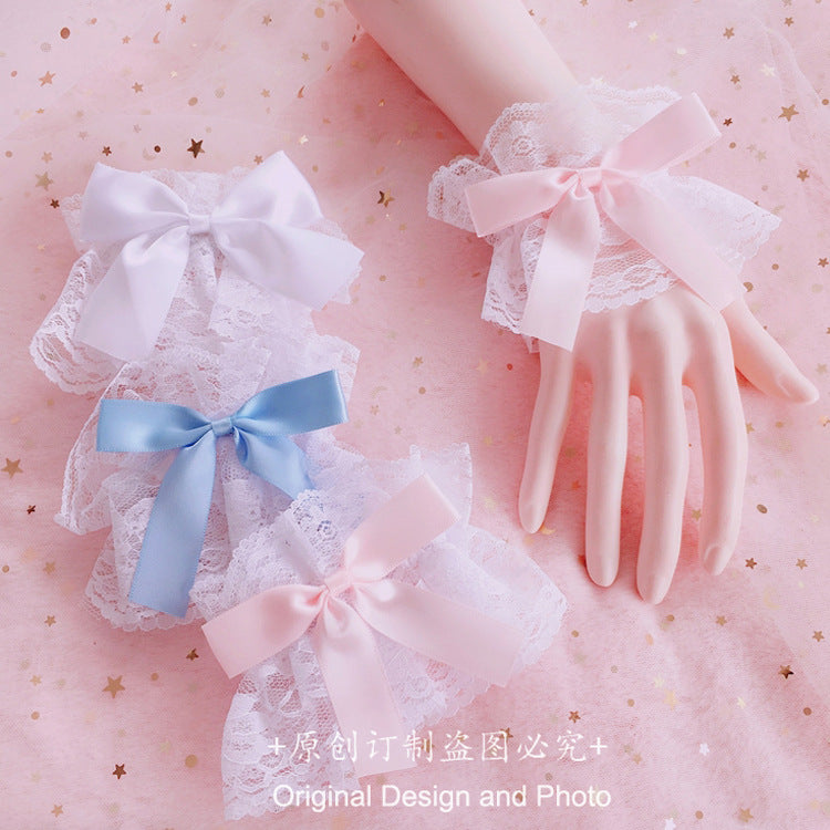 Girly Lolita Lace Hand Sleeves Bowknot Sleeves - Decorative Small Accessories