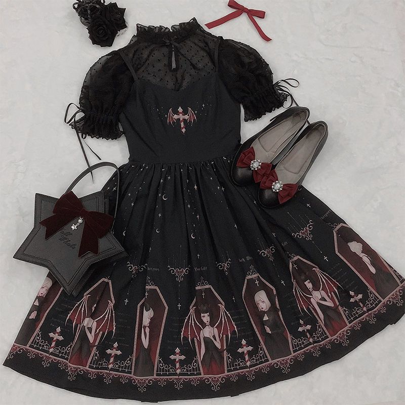 1st Anniversary - Light Aria and Night Whisper - Gothic Print JSK - product image 7