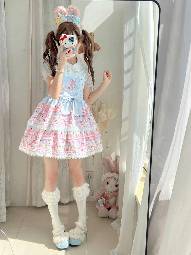 Sweet Bear Printed Lolita JSK Dress