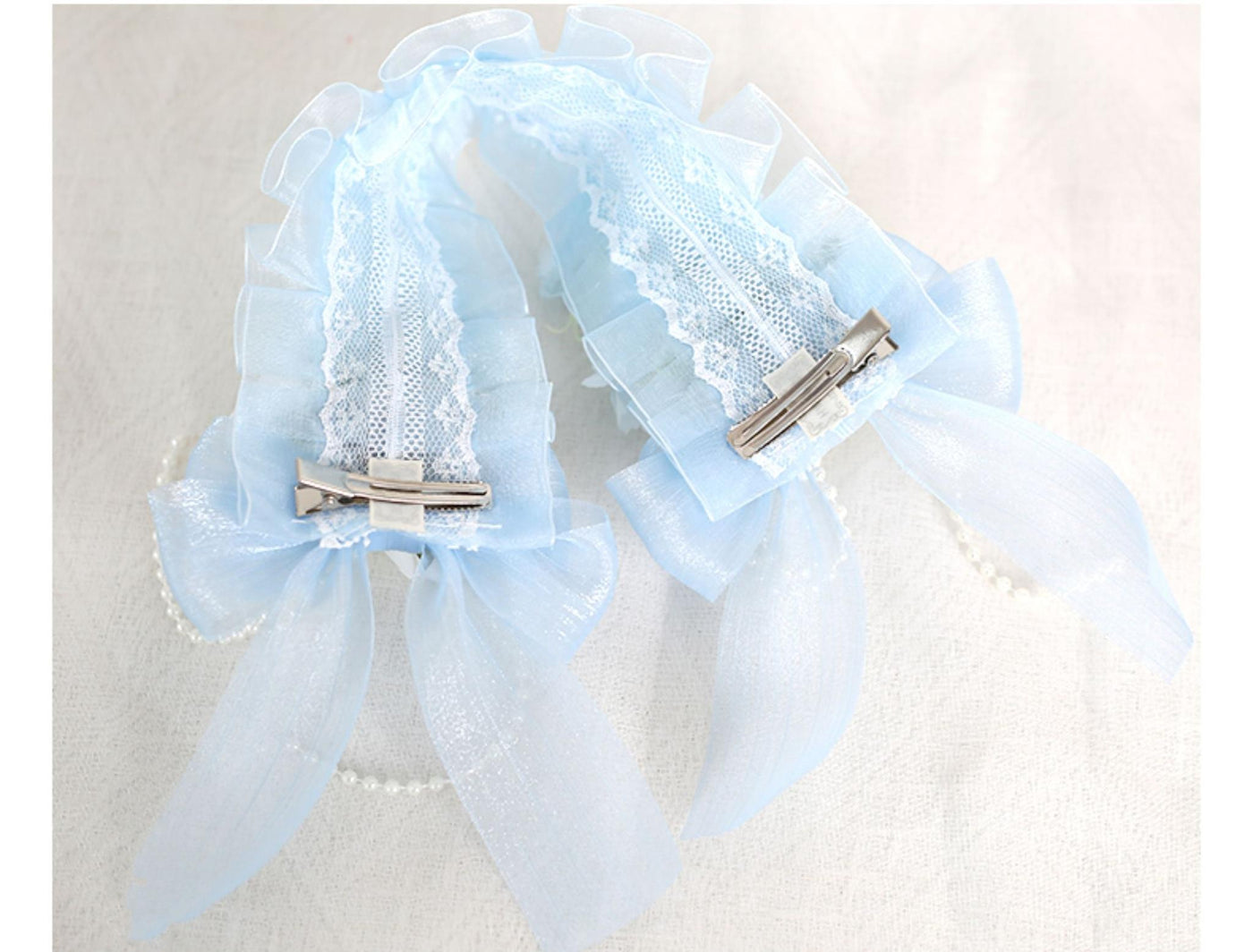 Xiaogui - Elegant Lolita Floral Lace Handmade - Headband Headwear