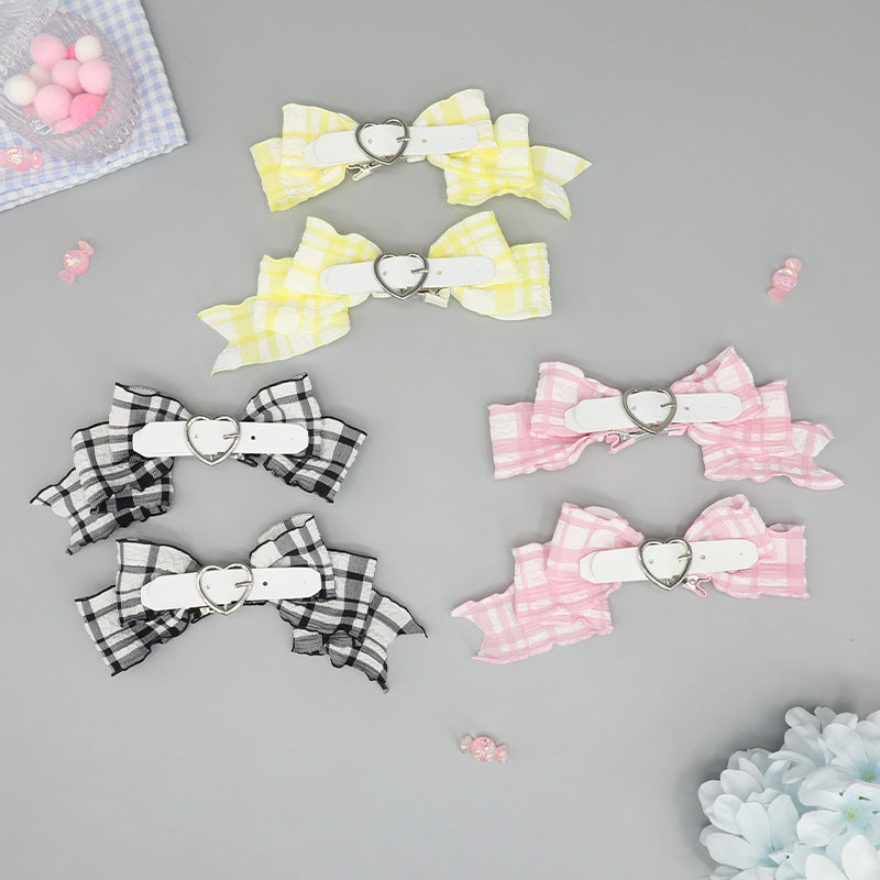 Dark Sweet Cool JK Lolita Hairpin - Comic Con Cute Sweetheart Bow Ornament - Lolita Fetch