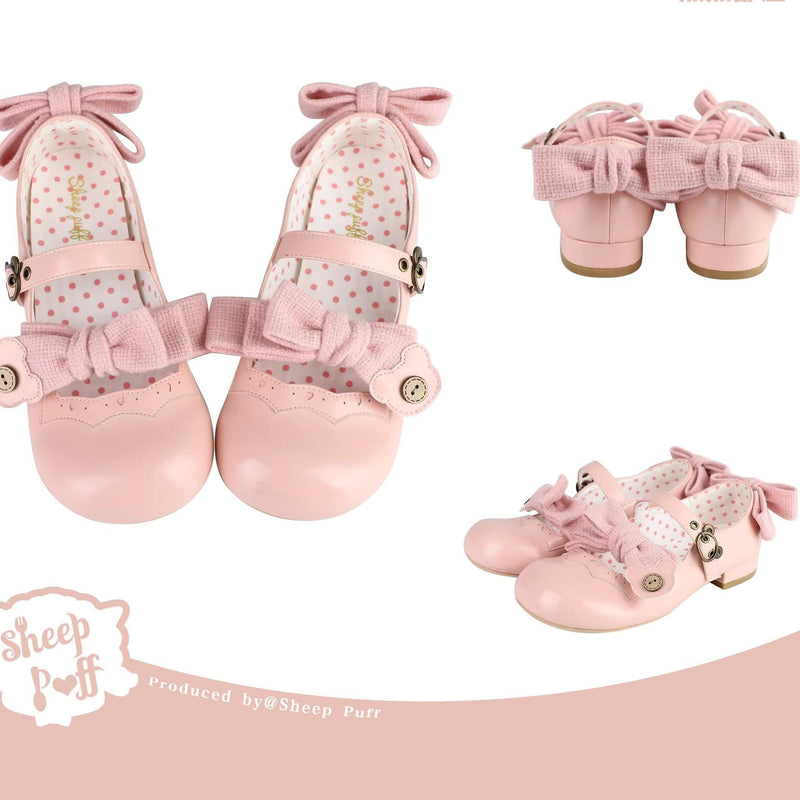 sheeppuff - Bear Room 1.0 - Bow Lolita Shoes with Bear Buckle - option image