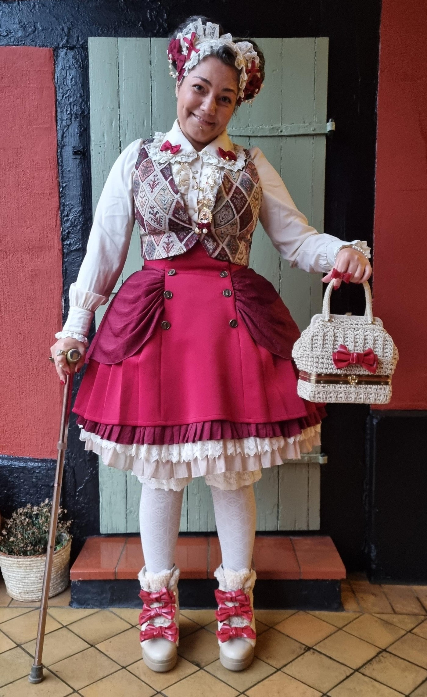 Layered white Lolita petticoat with cotton lining