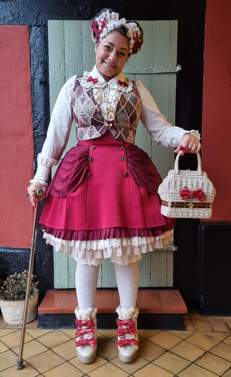 Layered white Lolita petticoat with cotton lining