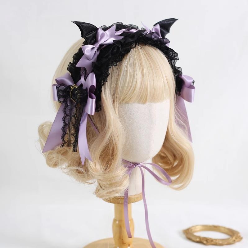 Xiaogui - Halloween Gothic Lolita Hairband - Detachable Devil Wings Headwear
