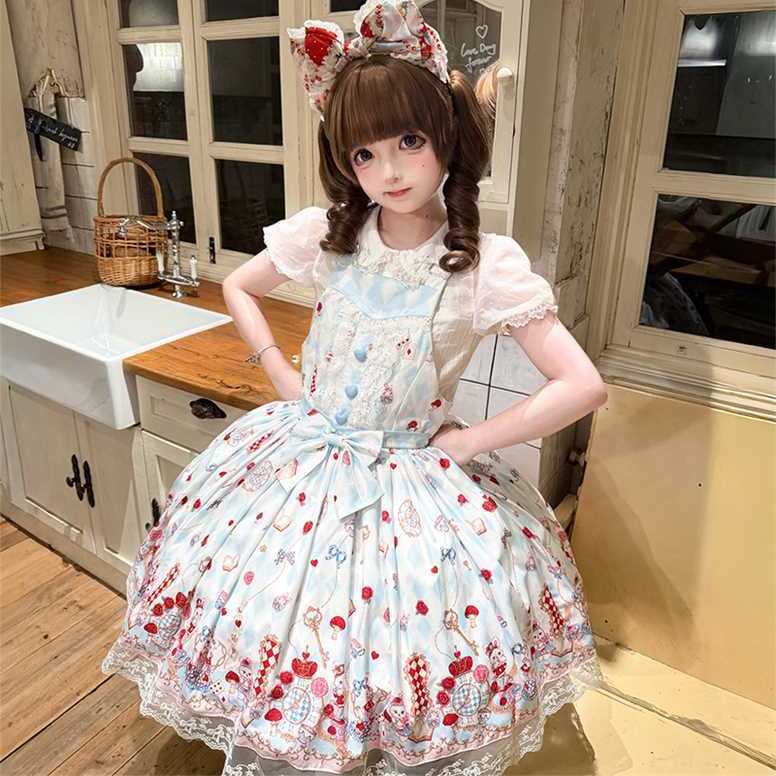 White Rabbit Pocket Watch Sweet Lolita JSK Dress