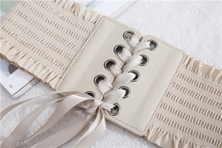 Lolita Lolita Outerwear Lace-Up Waist Punk Gothic Steam Retro Waist Belt Cool Lolita Dress Matching Women Cosplay