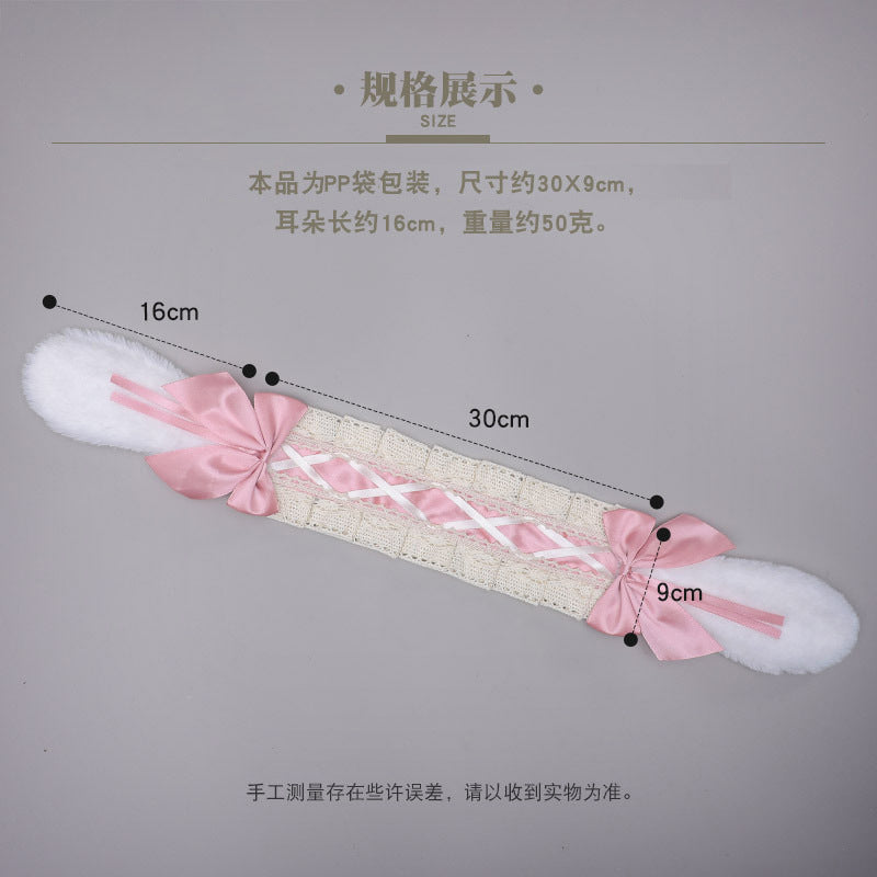 Handmade Classical Bow Lace Bunny Ears - Lolita Hair Clips/Bands Wedding Accessories - Lolita Fetch