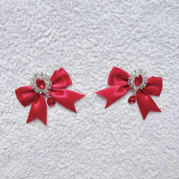 Handmade - Cosplay Ribbon Bow - Brooch or Flat-Back Accent