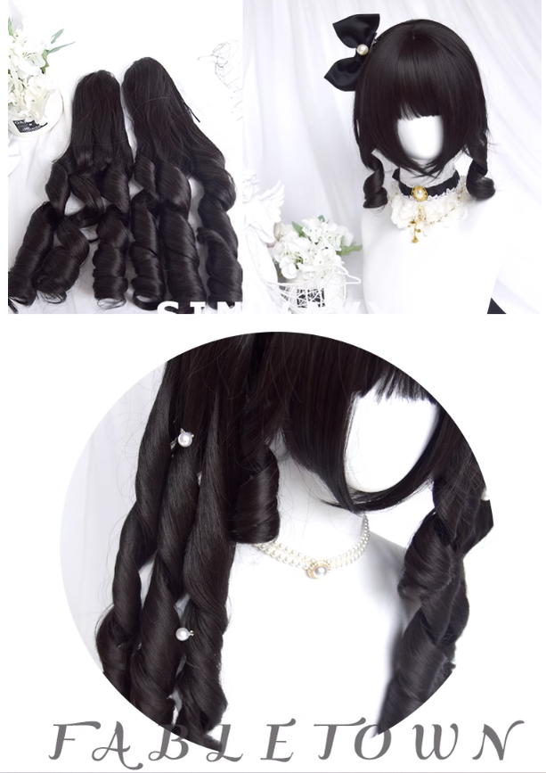 Sinwavy - Retro Elegant Roman Curl Double - Ponytail Wig Wig