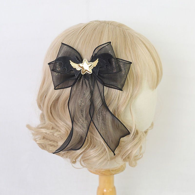 Halloween Dark Style Witch Hat Headband Lolita Hair Accessories Lolita Demon Bat Small Hat Hair Clip Side Clip