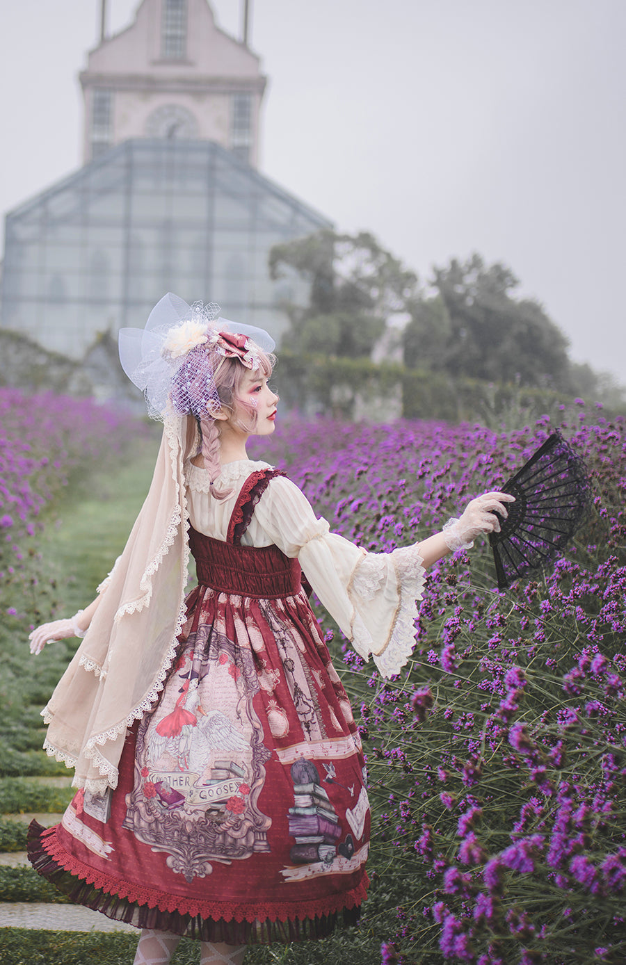 Infanta - Gothic Lolita Vail Double-layer - Lace Headdress Headwear