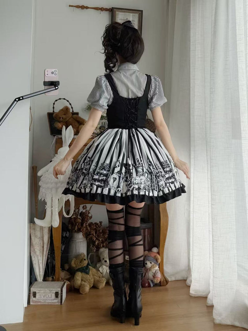 Strange Christmas Gothic Lolita set detail 20