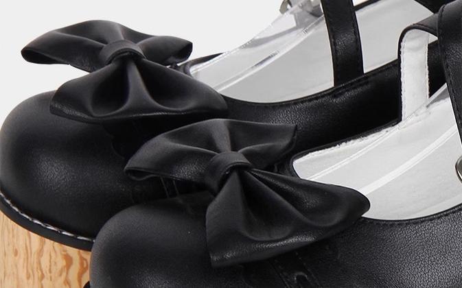 Angelic imprint - Princess Lolita Platform Shoes - Wood Grain Sole Shoes
