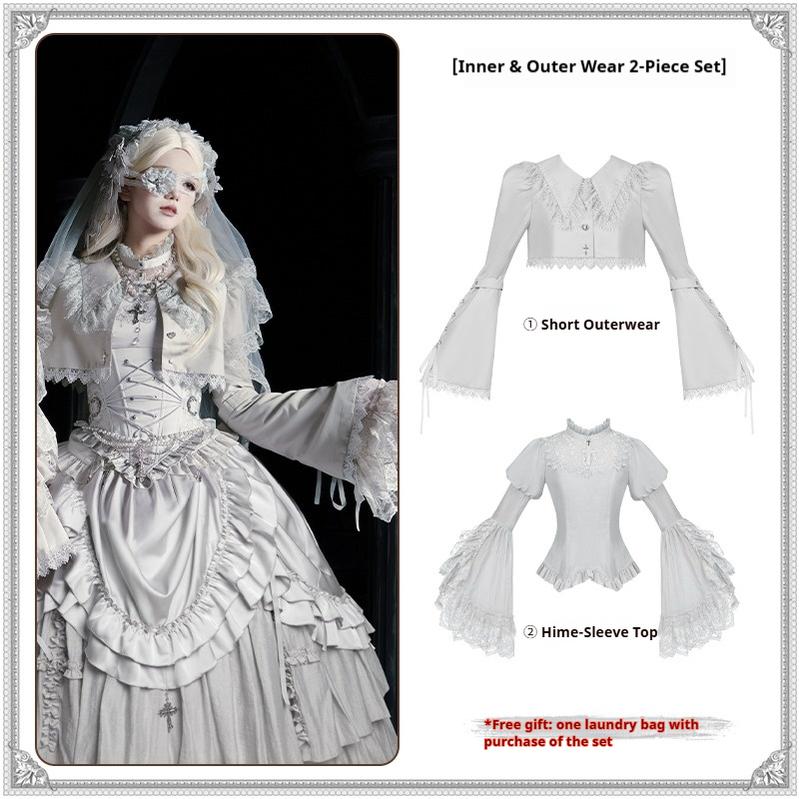 With PUJI - Humanoid Robot - Silver Gothic Lolita Mermaid Skirt Set