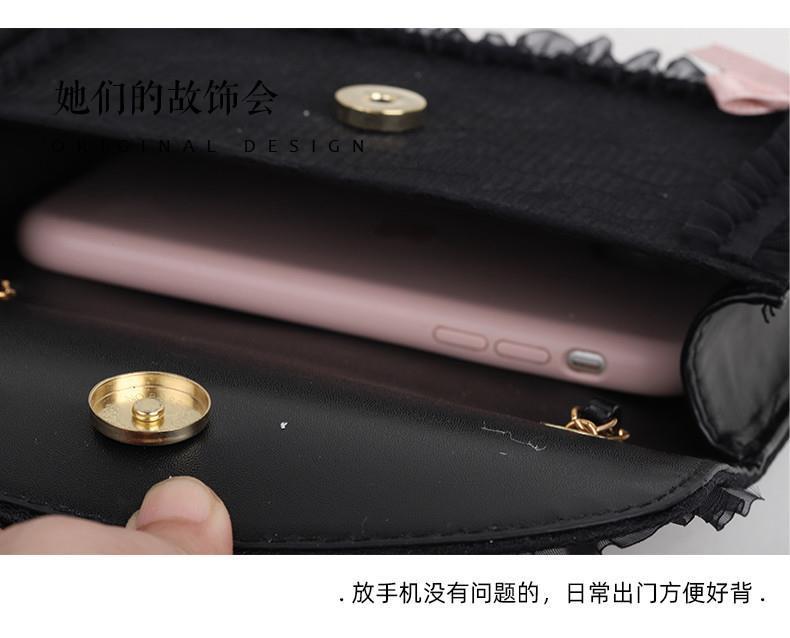 Lolita Bag for Women 2022 New Kuromi Cinnamoroll Lace Original Handmade JK Bag Pearl Handbag