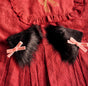 Pink and black animal ears