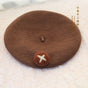 Wool felt mushroom (brown) / M(56-58cm)