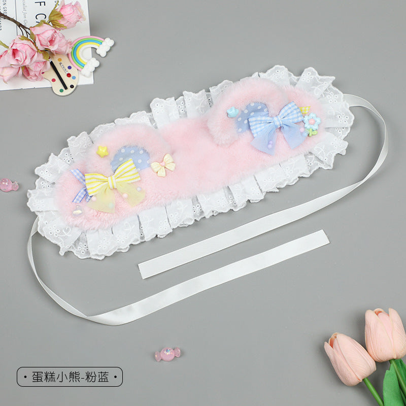 Lolita Japanese Style Girl Hair Accessories Cat Ear Hair Ornament Bow Hair Clip Plush Polka Dot Hairpin Cat Ear Headband