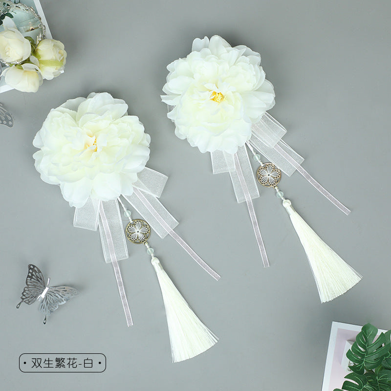 Japanese Lolita Girl Hair Accessories Cosplay Party Props Hair Clips Tassel Hair Accessories Bowknot Hairpins - Lolita Fetch