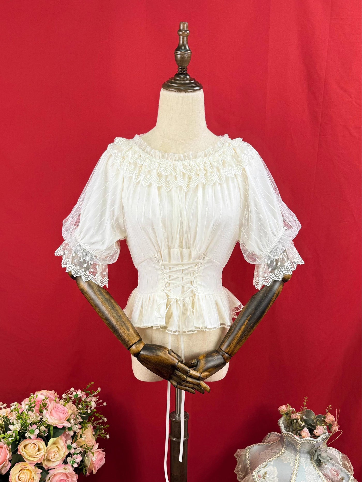 DMFS Lolita - Classic Lolita Shirt Short Sleeve - Chiffion Blouse Innerwear