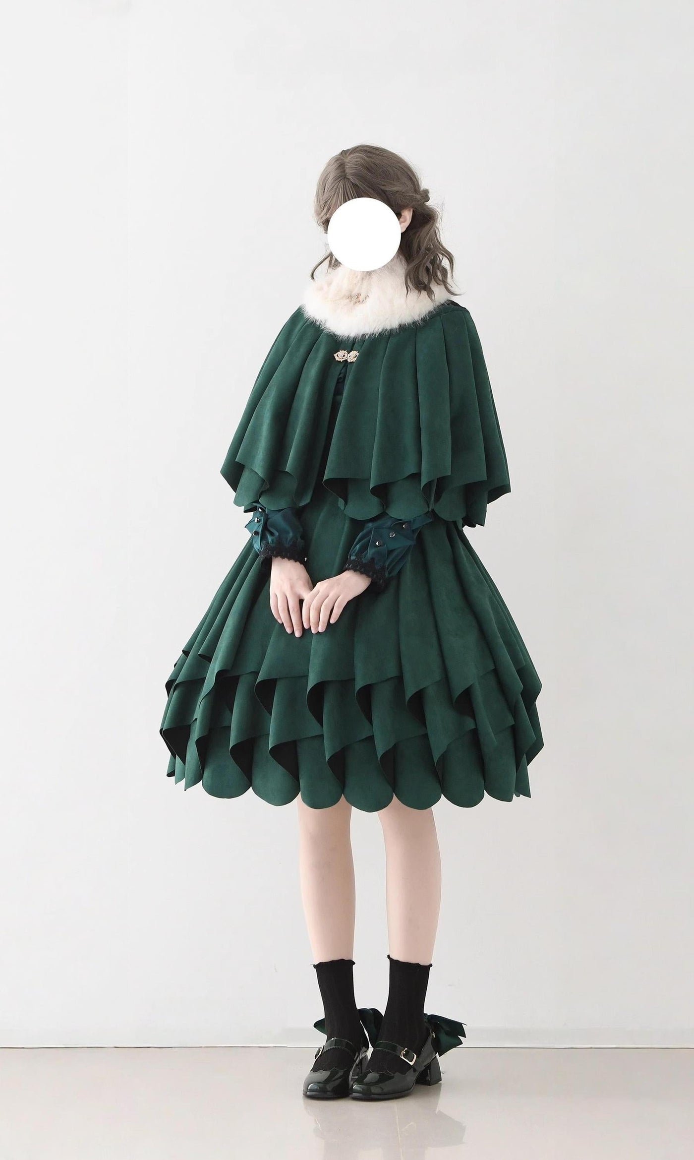 Sentaro - Molten Snowtop - Classic Lolita SK, Cape With Detachable Collar
