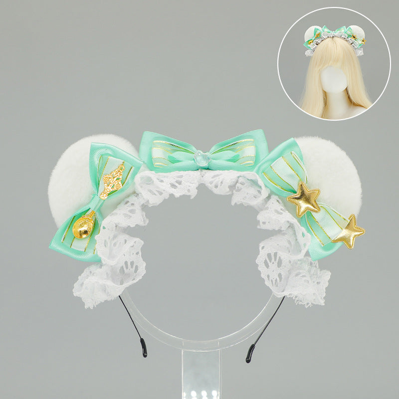 Lolita Comic Con Bear Ear KC - Handmade Gorgeous Japanese Soft Girl Hairband - Lolita Fetch
