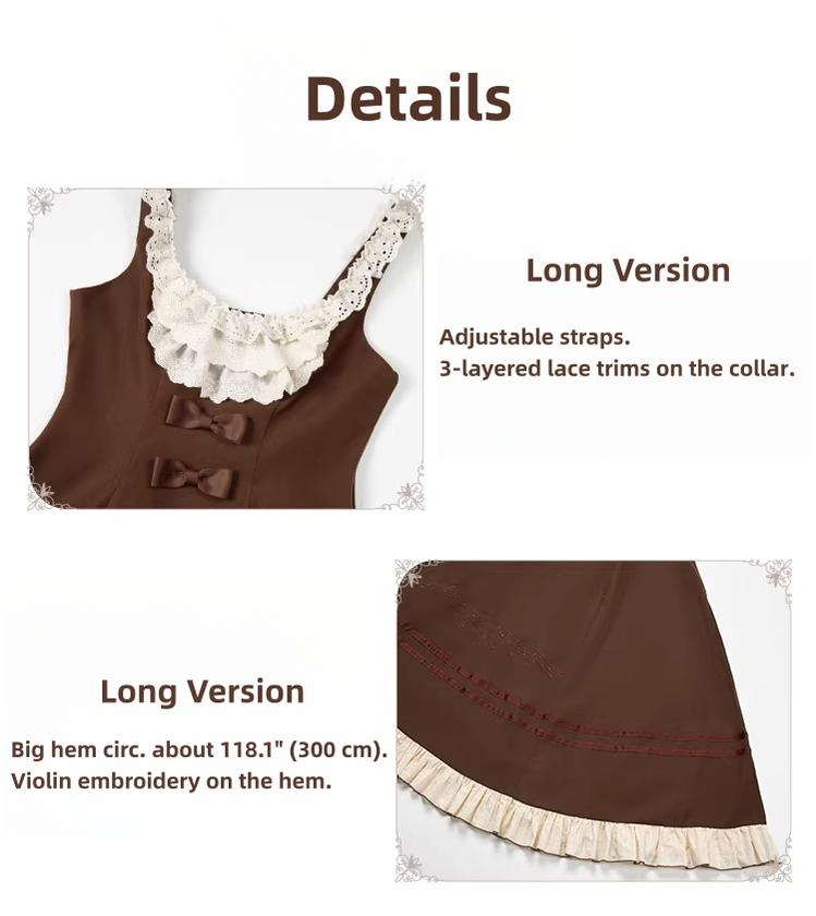 With PUJI - Oak Melody - Classic Lolita JSK, Bust Supporting Dress