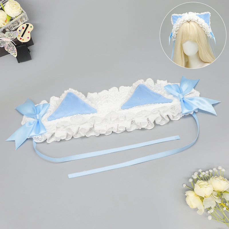 Original Hairband Milk Coffee Sweet Cute Lolita Cat Ear Hairband Bow Hair Clip Kc Japanese Style Lolita Hair Accessories - Lolita Fetch