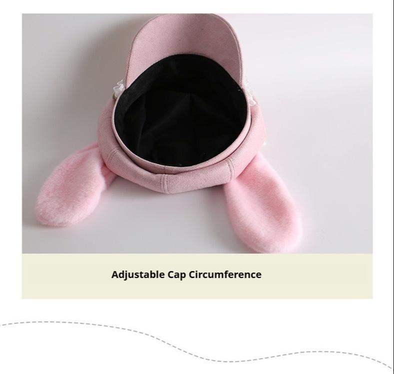 Xiaogui - Kawaii Lolita Hat Daily Baseball - Cap with Detachable Ears Headwear
