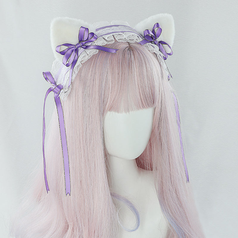 Lolita Headwear Hair Accessories Cute Plush Comic Exhibition Cosplay Dress Up Party fashion Accessories Astrology Cat Hairband - Lolita Fetch