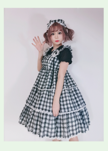 Sakurada Fawn - Plus Size Lolita Jumper Dress Plaid - Sweet JSK JSK Dress