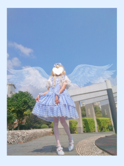 Sakurada Fawn - Plus Size Lolita Jumper Dress Plaid - Sweet JSK JSK Dress