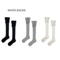 (3-pair set) Black + light gray + white / One Size