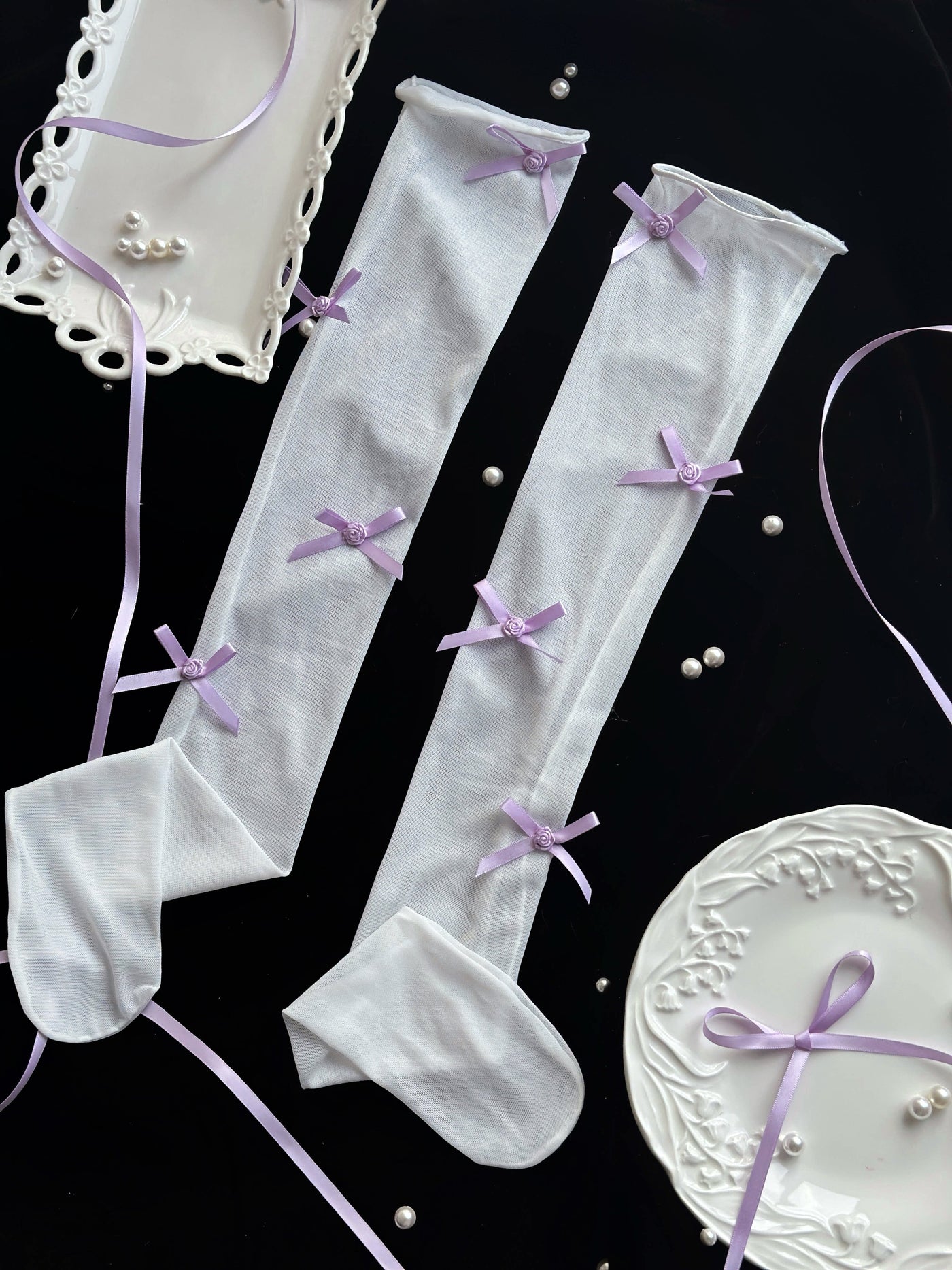 tonight - Lost Dreamland - Accessories with Fluffy Flowers and Trailing Ribbons