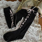 Black / pink strap socks, one pair / One Size