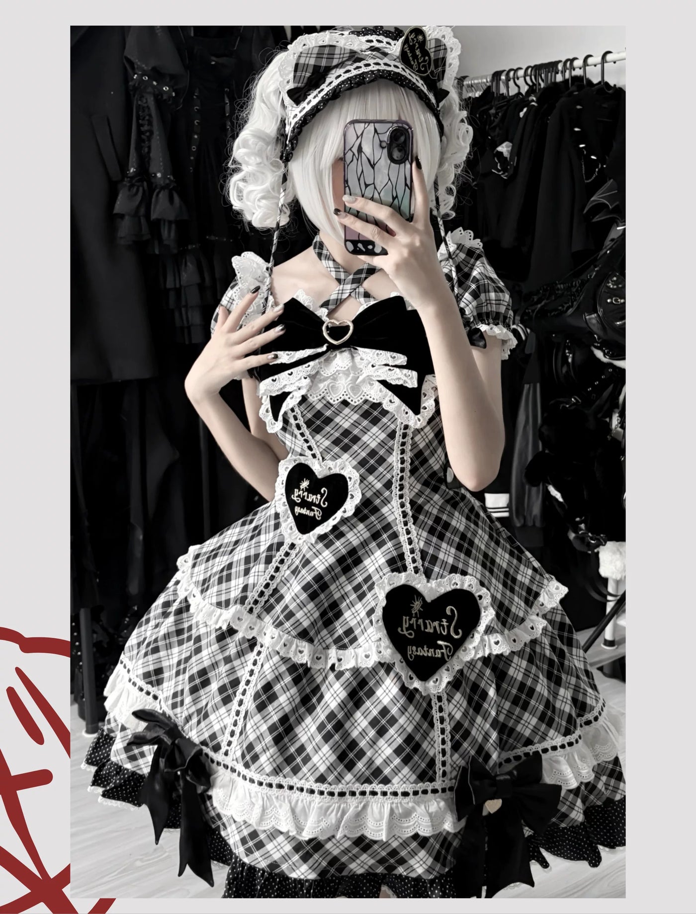 Star Fantasy - Shibuya Sweetheart - OP/JSK Dress Sets with Plaid Details