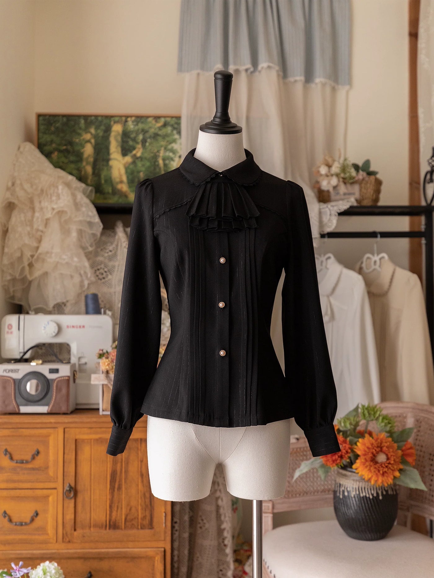 Forest Wardrobe - Little Manor - Classical Lolita JSK Dress & Long Sleeve Blouse