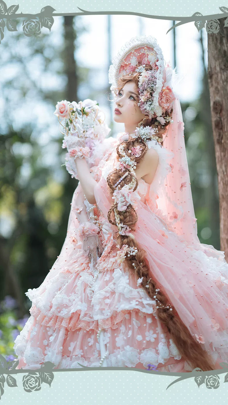Cat Fairy - Sprite Fairy - Bridal chiffon JSK with multi-tiered