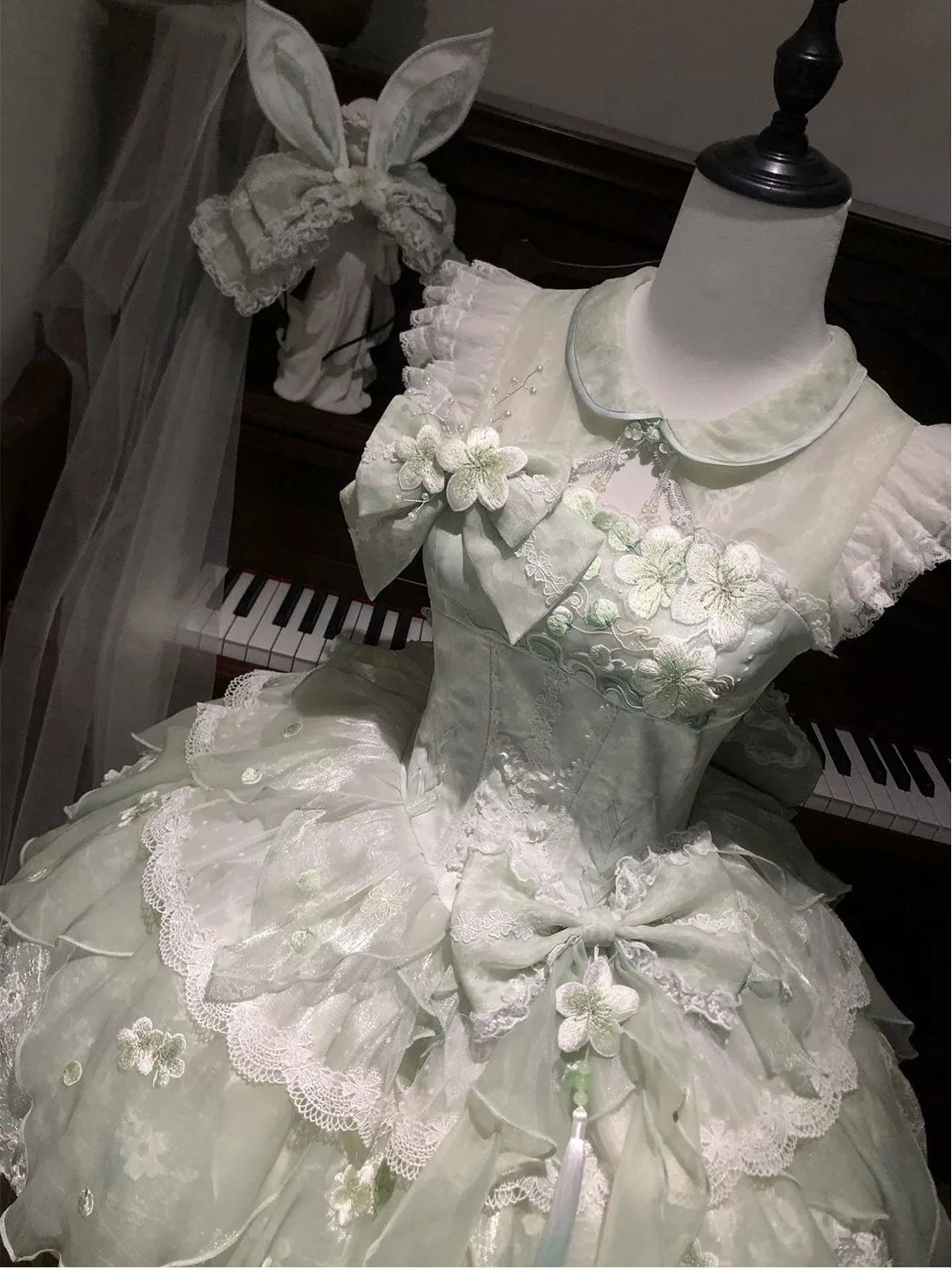 Creamy - Green Bud - Bud-Shaped JSK Dress
