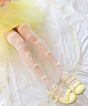 (Diamond Sweetheart)White Socks Yellow Bow / One Size