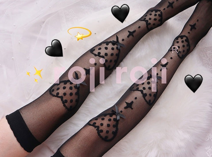 Roji Roji - Super Thin Summer Lolita Knee Socks - Socks