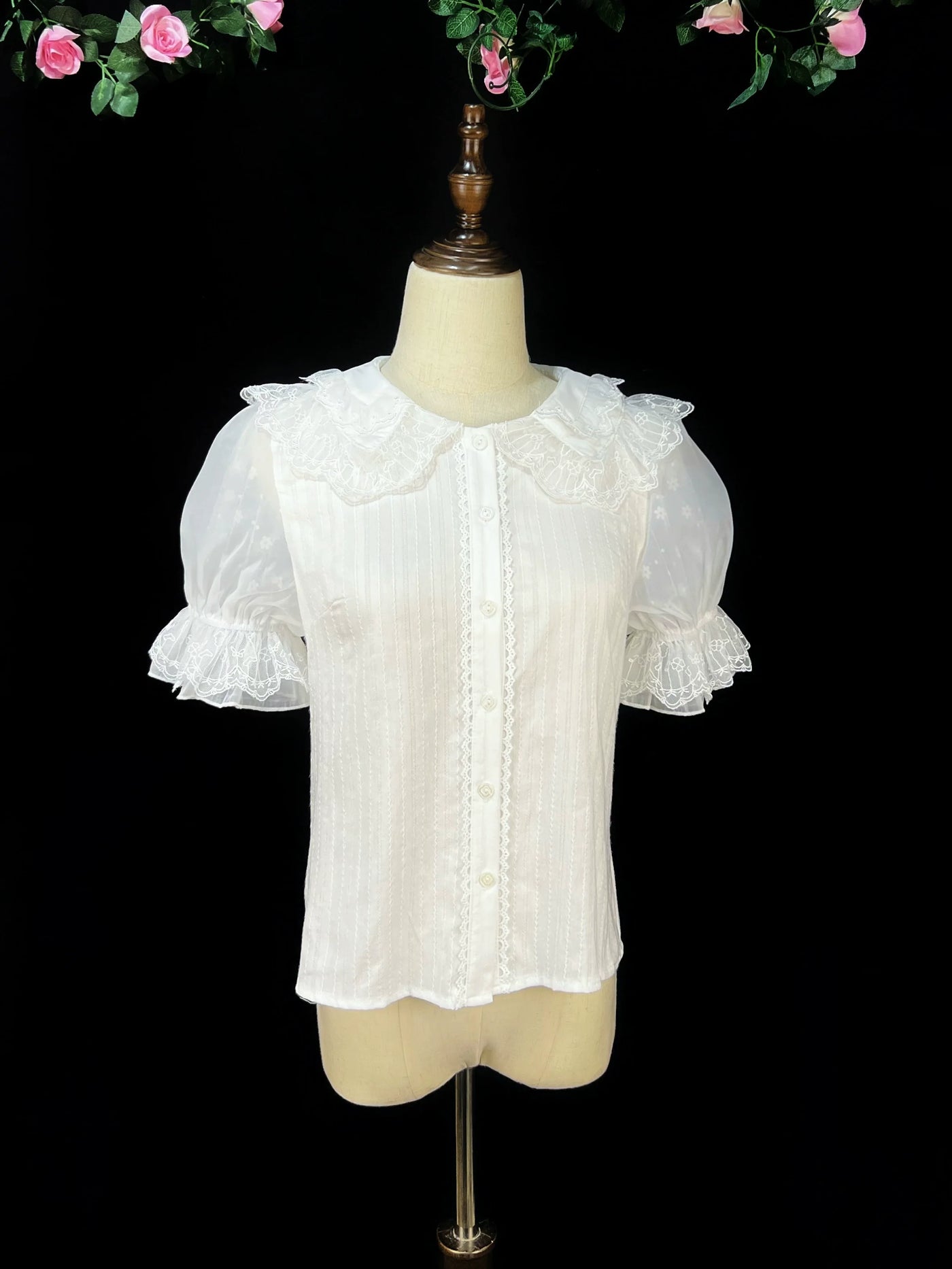 DMFS Lolita - DMFS - Sweet Lolita Shirt Cotton Lolita Blouse Doll Collar
