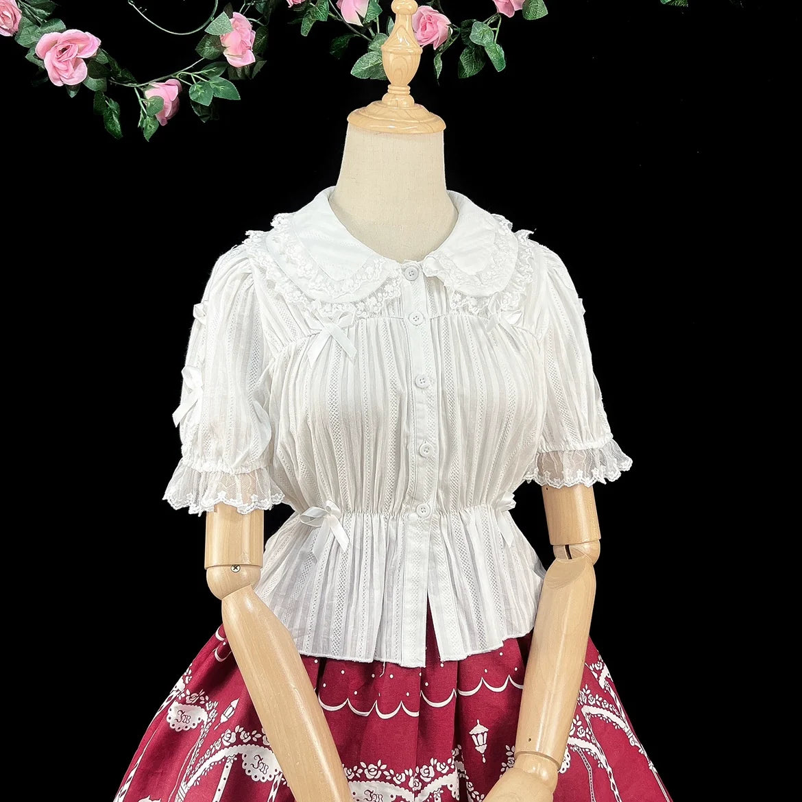 DMFS Lolita - Sweet Lolita Shirt Doll Collar - Blouse High-waisted Innerwear