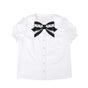 White Shirt with black Bow / S