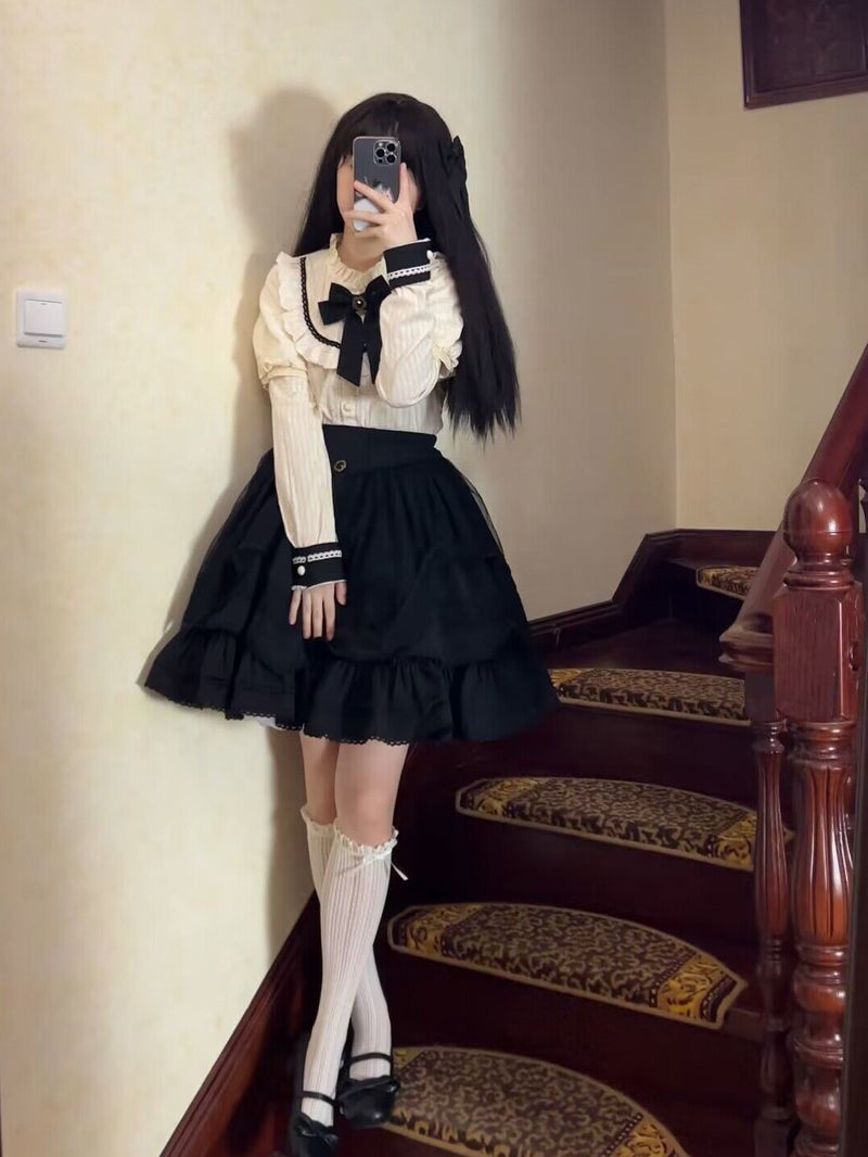 Uncle's Workshop - Rich Girl - Elegant Lolita Blouse and Skirt, Detachable Sleeves